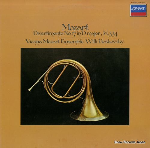 BOSKOVSKY, WILLI mozart; divertimento no.17 in d major, k.334 L16C-1634