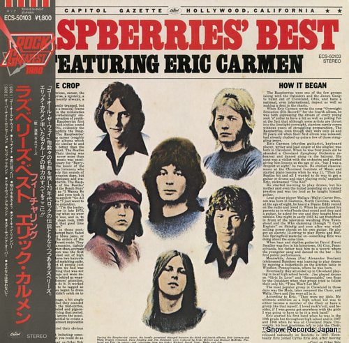 RASPBERRIES raspberries' best featuring eric carmen ECS-50103