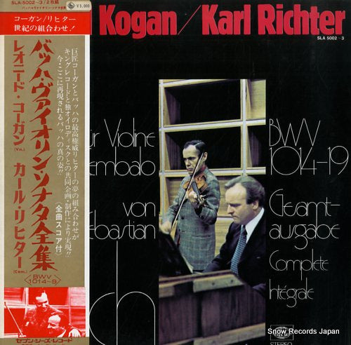 KOGAN, LEONID / KARL RICHTER bach; sechs sonaten fur violine und cembalo SLA-5002-3