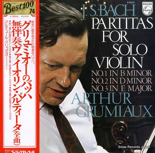 GRUMIAUX, ARTHUR bach; partitas for solo violin X-8554