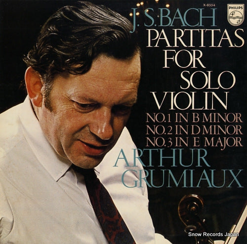 GRUMIAUX, ARTHUR bach; partitas for solo violin X-8554