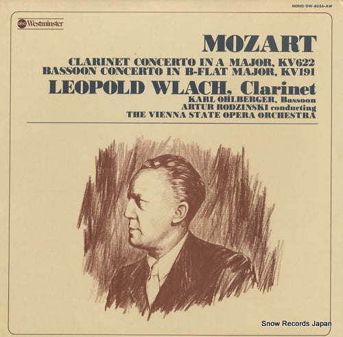 WLACH, LEOPOLD mozart; clarinet concerto in a major, kv622 OW-8036-AW