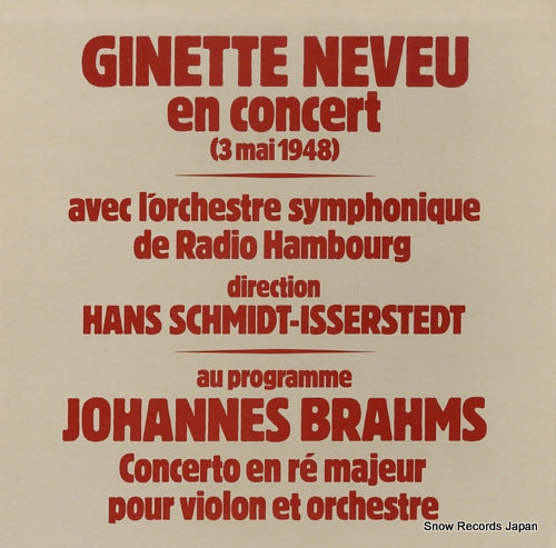 NEVEU, GINETTE ginette neveu en concert (3 mai 1948) STIL0305S48