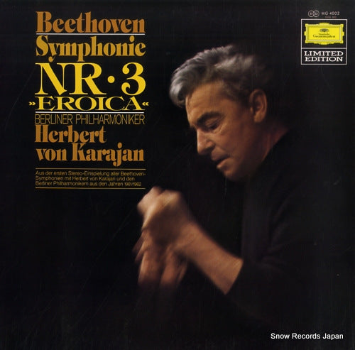 KARAJAN, HERBERT VON beethoven; symphonie nr.3 "eroica" MG4002