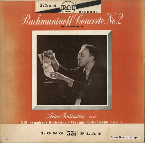 RUBINSTEIN, ARTUR rachmaninoff; concerto no.2 in c minor, op.18 L16052