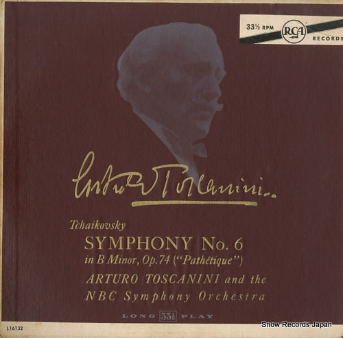 TOSCANINI, ARTURO tchaikovsky; symphony no.6 "pathetique" L16132