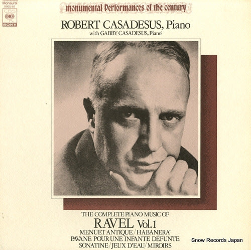 CASADESUS, ROBERT the complete piano music of ravel vol.1 SOCU50