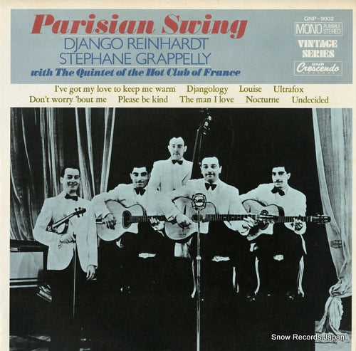 REINHARDT, DJANGO, AND STEPHANE GRAPPELLY parisian swing GNP-9002