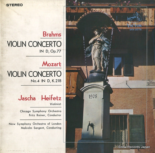HEIFETZ, JASCHA brahms / mozart; violin concertos SRA-2076