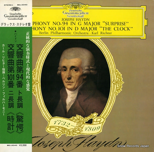 RICHTER, KARL haydn; symphony no.94 in g major "surprise" MG-2040