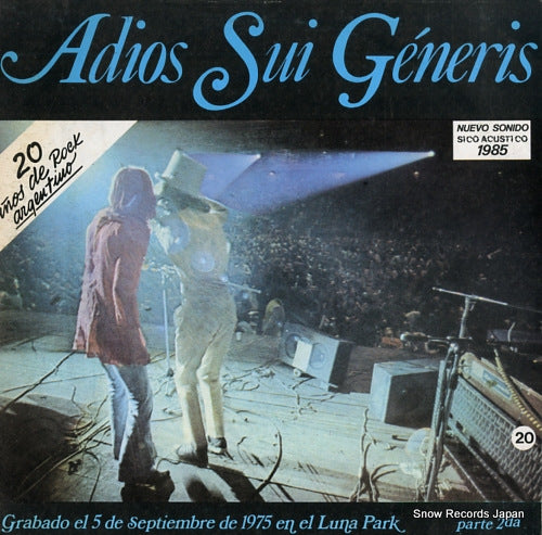 SUI GENERIS adios sui generis 80.317