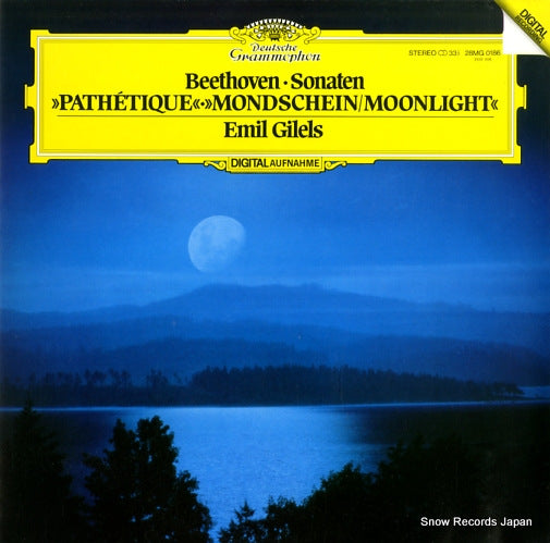 GILELS, EMIL beethoven; sonaten pathetique/mondschein/moonlight 28MG0186