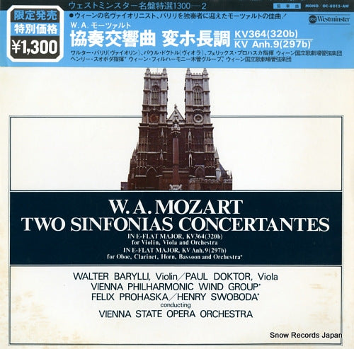 PROHASKA, FELIX / HENRY SWOBODA mozart; two sinfonias concertantes OC-8015-AW