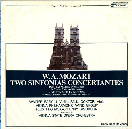 PROHASKA, FELIX / HENRY SWOBODA mozart; two sinfonias concertantes OC-8015-AW
