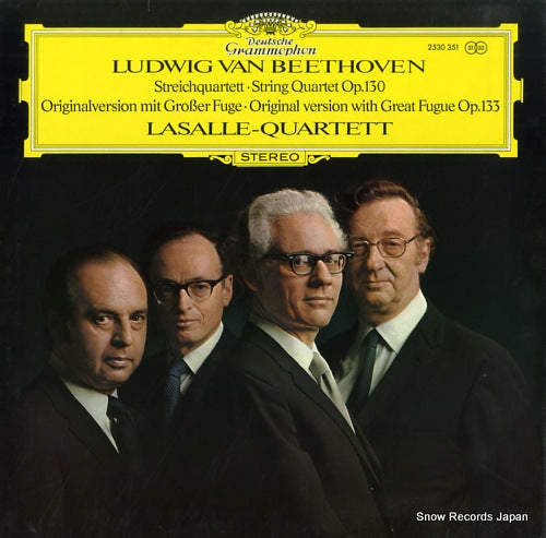 LASALLE QUARTETT beethoven; string quartet op.130 2530351