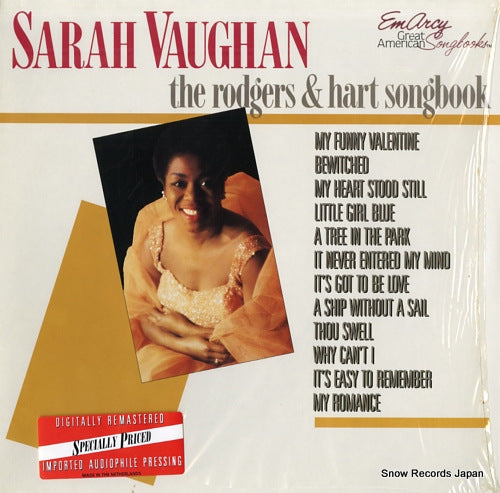 VAUGHAN, SARAH the rogers & hart songbook 824864-1