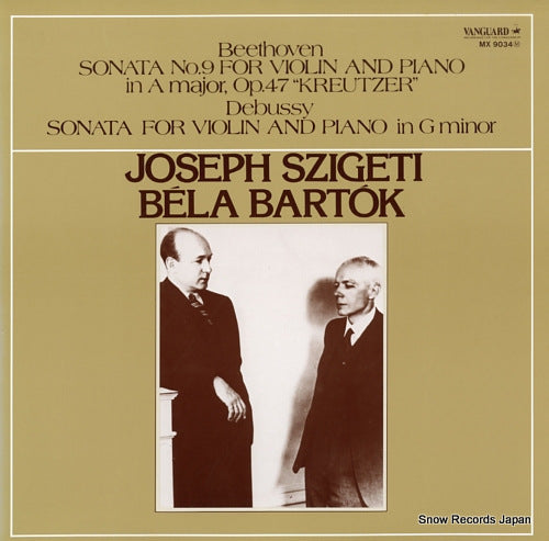 SZIGETI, JOSEPH beethoven; sonata no.9 "kreutzer" MX9034M