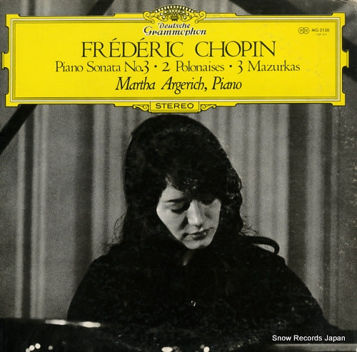 ARGERICH, MARTHA chopin; piano sonata no.3 / 2 polonaises / 3 mazurkas MG2130