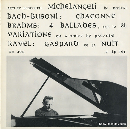 MICHELANGELI, ARTURO BENEDETTI in recital RR404
