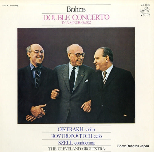 OISTRAKH / ROSTROPOVITCH / SZELL brahms; double concerto in a minor, op.102 VIC-3015