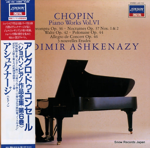 ASHKENAZY, VLADIMIR chopin; piano works vol.vi L28C1703
