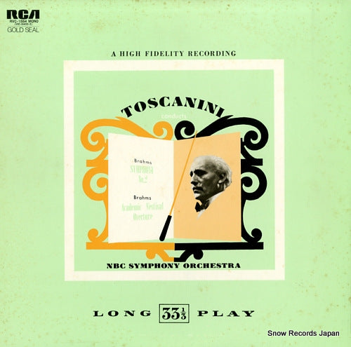 TOSCANINI, ARTURO brahms; symphony no.2 / academic festival overture RVC-1554(M)