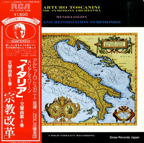 TOSCANINI, ARTURO mendelssohn; italian and reformation symphonies RVC-1539(M)