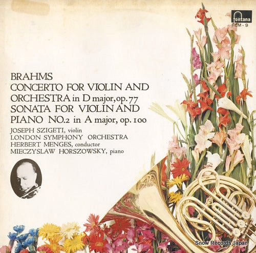 SZIGETI, JOSEPH brahms; violin concerto in d major, op.77 FCM-9
