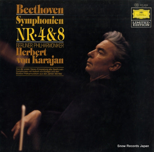 KARAJAN, HERBERT VON beethoven; symphonien nr.4 & 8 MG4003