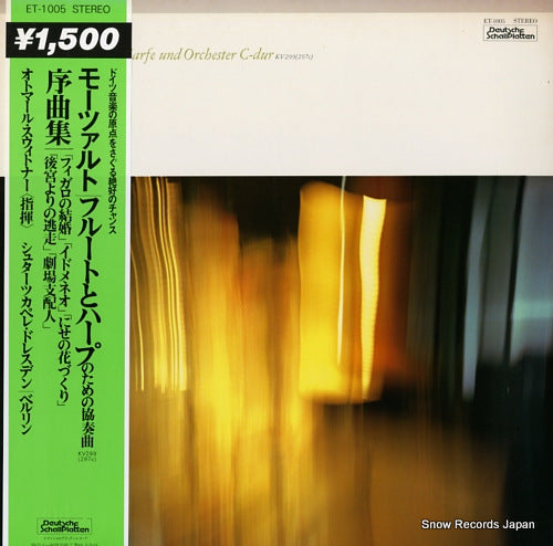 SUITNER, OTMAR mozart; konzert fur flote, harfe und orchester ET-1005