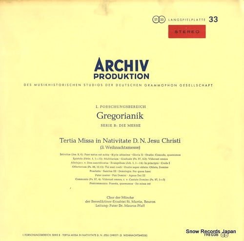 PFAFF, MAURUS gregorianik 198036