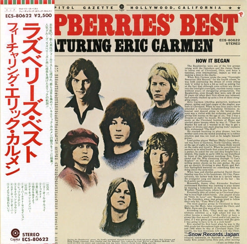 RASPBERRIES raspberries' best featuring eric carmen ECS-80622