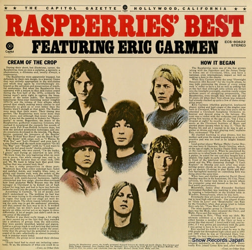 RASPBERRIES raspberries' best featuring eric carmen ECS-80622