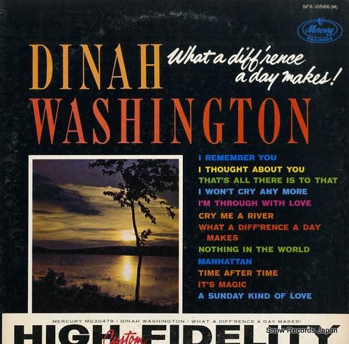 WASHINGTON, DINAH what a diff'rence a day makes ! SFX-10566(M)