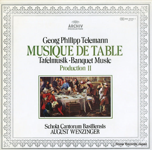 WENZINGER, AUGUST telemann; musique de table production ii MA5030/1
