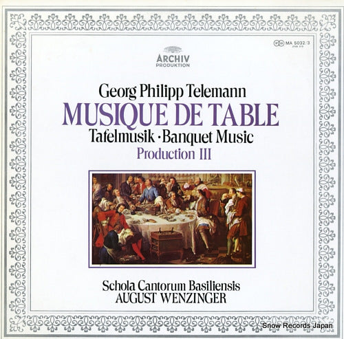 WENZINGER, AUGUST telemann; musique de table production iii MA5032