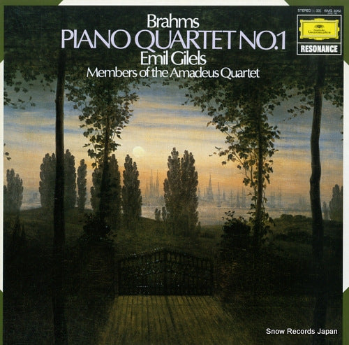 GILELS, EMIL brahms; piano quartet no.1 15MG3062