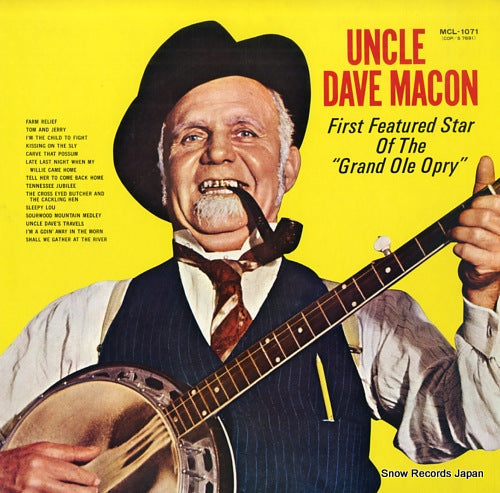 MACON, UNCLE DAVE first featured star of the "grand ole opry" MCL-1071