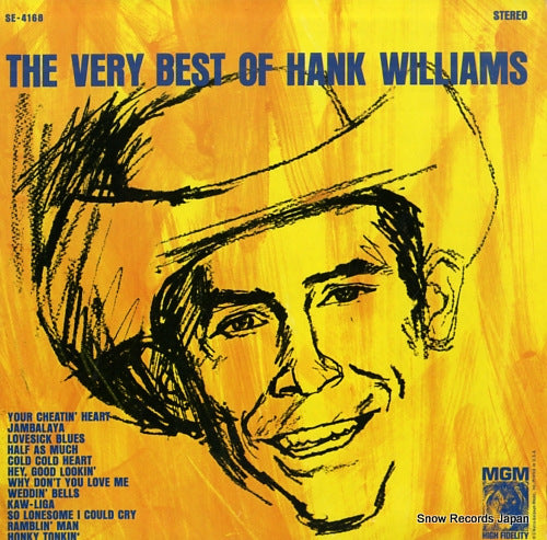 WILLIAMS, HANK the very best of hank williams SE-4168