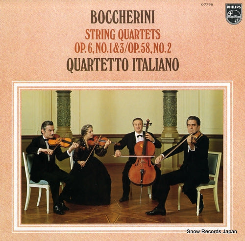 QUARTETTO ITALIANO boccherini; string quartets op.6, no.1 & 3 X-7798