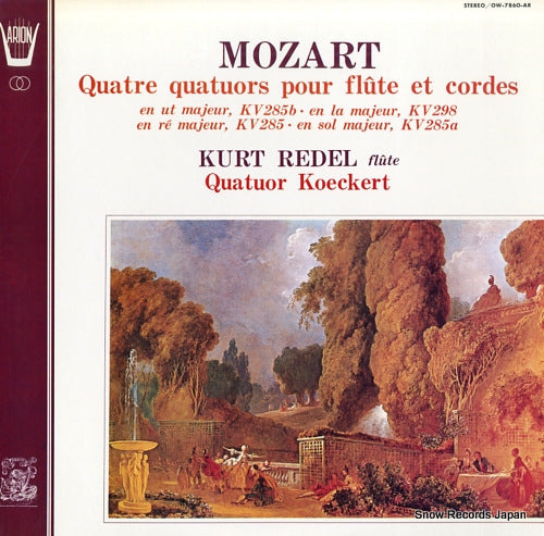 REDEL, KURT mozart; quatre quatuors pour flute et cordes OW-7860-AR