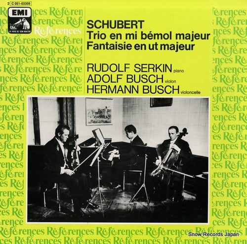 SERKIN, RUDOLF schubert; trio en mi bemol majeur 2C051-03309