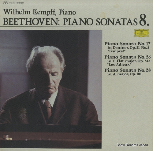 KEMPFF, WILHELM beethoven; piano sonatas 8 MG2364