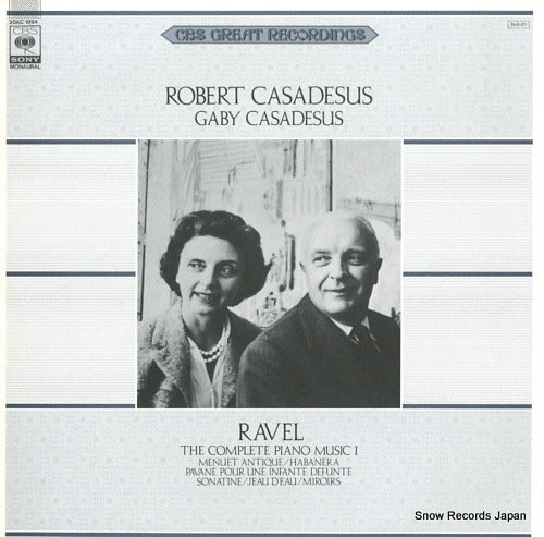 CASADESUS, ROBERT ravel; the complete piano music 1 20AC1894