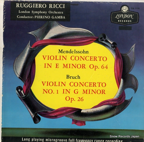 RICCI, RUGGIERO mendelssohn; violin concerto in e minor op.64 CM9194