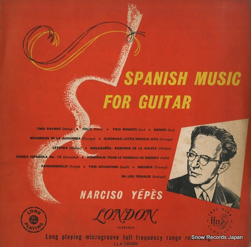YEPES, NARCISO spanish music for guitar LLA10089