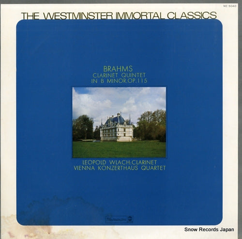 WLACH, LEOPOLD brahms; clarinet quintet in b minor, op.115 MZ5040