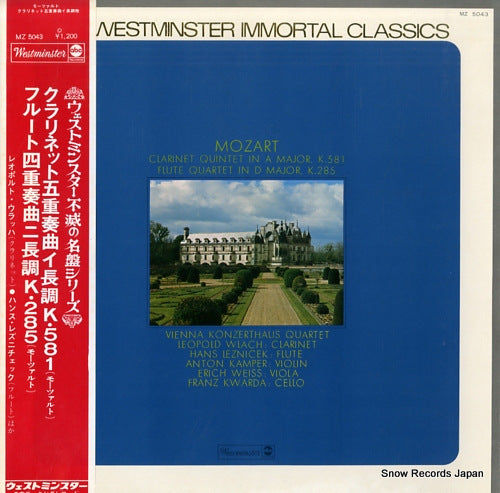 WLACH, LEOPOLD mozart; clarinet quintet in a major, k.581 MZ5043