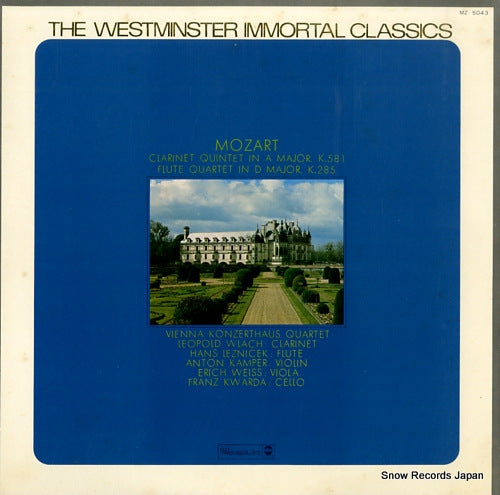 WLACH, LEOPOLD mozart; clarinet quintet in a major, k.581 MZ5043
