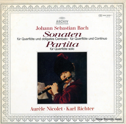 NICLET, AURELE / KARL RICHTER bach; sonaten fur queflote und obligates cembalo MAF8080